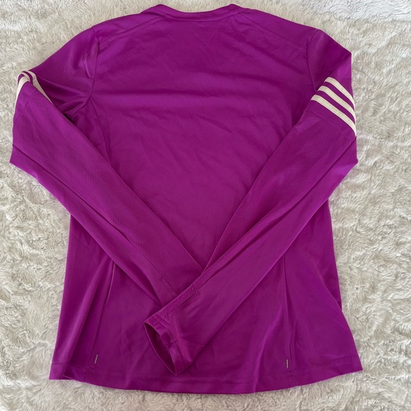Adidas Women's Purple Long Sleeve Dry Fit Running Jersey Top in Small - Picture 10 of 11